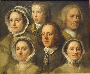 William Hogarth Heads of Six of Hogarth's Servants oil painting reproduction